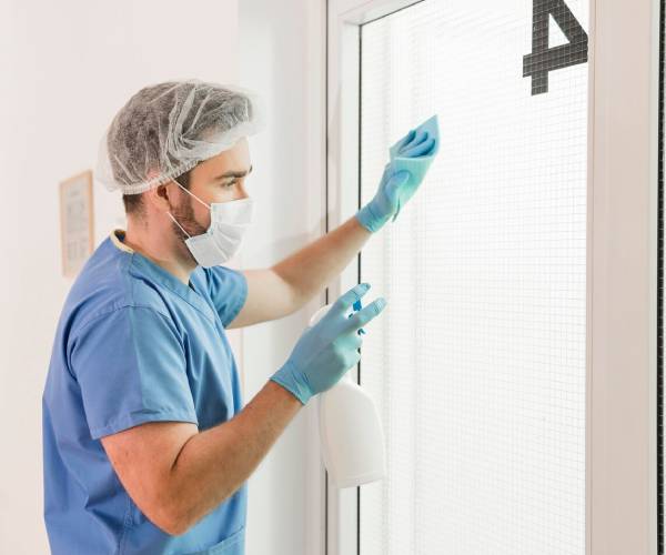 Healthcare clinic cleaning service ensuring hygiene and infection control
