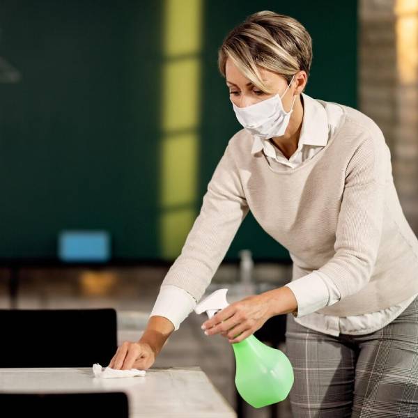 Professional school cleaning services maintaining hygienic classrooms